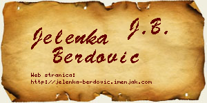 Jelenka Berdović vizit kartica